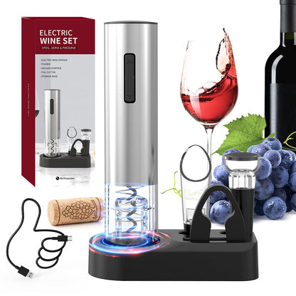 Tire-bouchon électrique rechargeable automatique USB-C – Ouvre-bouteille à vin élégant et pratique