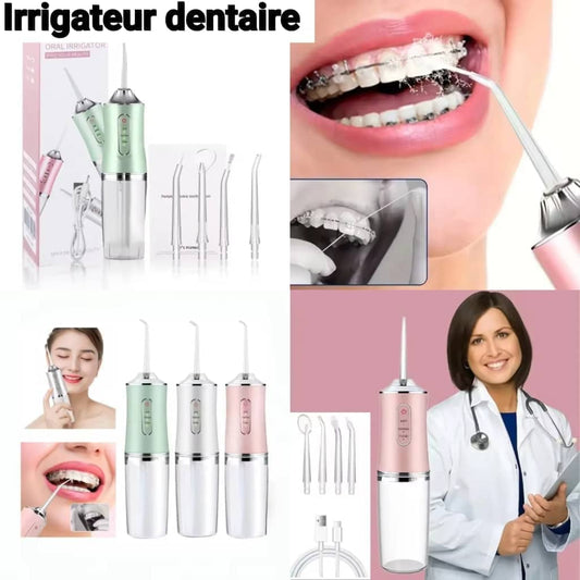 🦷 Hydropulseur Dentaire Sans Fil – Nettoyage Profond & Soin des Gencives
